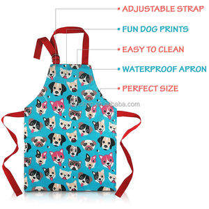 <span class=keywords><strong>Tablier</strong></span> de chef cuisinier pour enfants Vente en gros <span class=keywords><strong>pas</strong></span> <span class=keywords><strong>cher</strong></span> Dessin animé mignon imprimé Logo personnalisé Parent enfant Jardinage <span class=keywords><strong>Peinture</strong></span> Art Bake - Product Image 3