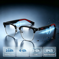 Lunettes de traduction intelligentes E13 avec assistant vocal, contrôle tactile, charge magnétique, batterie 85 mAh, étanches IPX-6, appels sans fil