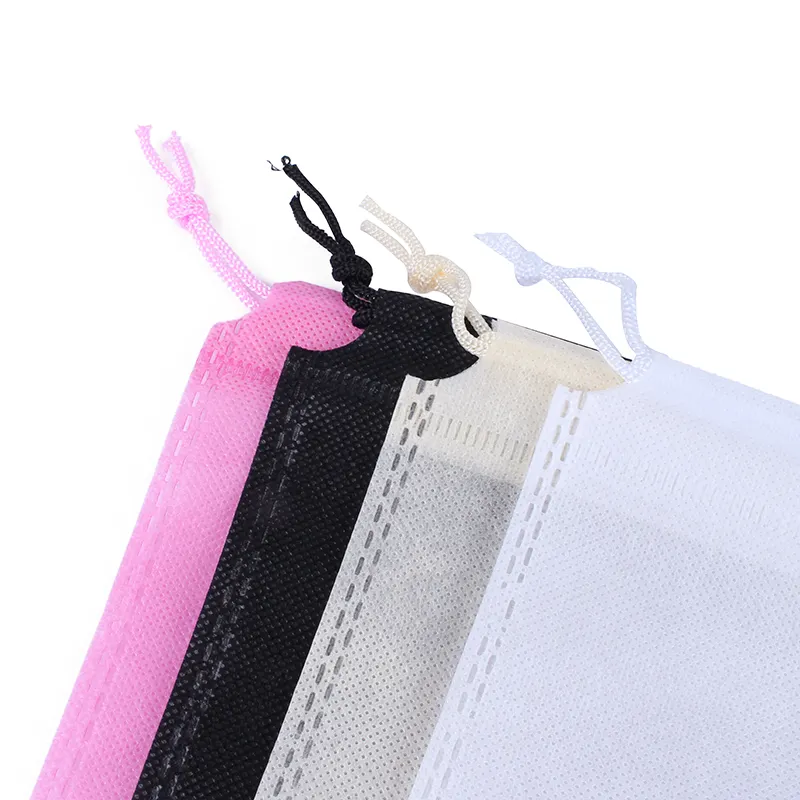 Bolsas con cordón de Crampon de hielo, no tejidas, color rosa, negro y Beige, 30x40CM