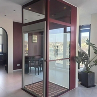 Ascenseur de villa moderne, porte électrique à double battant, construction métallique pour villa auto-construite et entrepôt