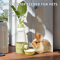 Fontaine à eau automatique pour petits animaux, 600 ml, abreuvoir à tétine en plastique, distributeur d'eau rechargeable pour lapin, cochon d'Inde, chinchilla