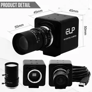 ELP USB Camera 1080P 90fps Global Shutter ad alta velocità Mini 5-50mm Zoom manuale Varifocal Lens Webcam per Motion Capture,Glof Swing