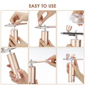 2024 nouveaux produits personnalisé Private Label Portable aérographe bronzage compresseur Kit Mini visage <span class=keywords><strong>peinture</strong></span> aérographe tatouage ongles - Product Image 6