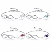 Bracelet infini en argent sterling S925, best-seller SPJ, zircone cubique 5A, bijoux élégants, cadeau pour femmes, prix de gros