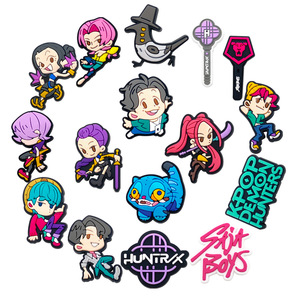 Charm per Zoccoli con <span class=keywords><strong>Personaggi</strong></span> dei Cartoni Animati Rimovibili Fai-da-Te Anime K-pop Demon Hunters in PVC Unisex Come Decorazioni per Feste all'Ingrosso - Product Image 5