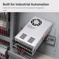 Alimentation électrique encastrée LEYU S-350-12 12V 30A 350W, convertisseur AC/DC sélectionnable 115V/230V pour l'automatisation industrielle et les écrans LED