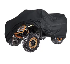 Universal negro Oxford tela impermeable a prueba de polvo coche ATV cubierta