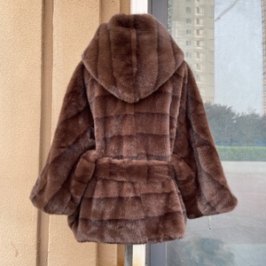 Giacca Invernale Calda <span class=keywords><strong>in</strong></span> Ecopelliccia Personalizzata, Lunga <span class=keywords><strong>con</strong></span> Cappuccio e Strisce Rosa, Cappotti <span class=keywords><strong>in</strong></span> Finta <span class=keywords><strong>Pelliccia</strong></span> per Donna - Product Image 6