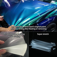 Vinyl Wrap Mobil PVC Hijau Candy Apple Viper Green High Glossy Self Adhesive untuk Bodi dengan Lapisan PET, Warna Berubah, Anti Gores