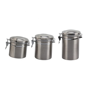Vente en gros de bidon hermétique en acier inoxydable pour la cuisine Bocal en acier inoxydable pour le stockage du thé, du sucre et des grains de café - Product Image 4
