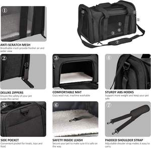 Free sample Pet Carrier for Small Dogs & Cats | Soft-Sided Lightweight Collapsible Travel Carrier with Ventilation - Product Image 2