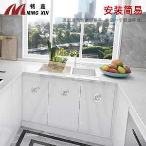 Mingxin Stainless Steel Ventilation Cover Round Flat Bevel Double Sided Cabinet <b>Wardrobe</b> <b>Hardware</b> - Product Image 1