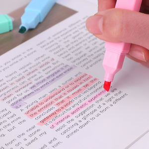 Ensemble de surligneurs <span class=keywords><strong>pastel</strong></span> |   6 couleurs macaron, pointe biseautée, encre à séchage rapide et sans bavure pour le journaling, la prise de notes et les fournitures scolaires - Product Image 6