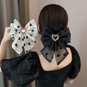 Pinza para el pelo con lazo de tela de varias capas, estilo francés, accesorio de moda para fiesta, clip de resorte - Product Image 1