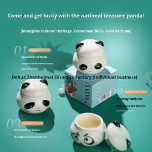 <span class=keywords><strong>Profumo</strong></span> Solido in Crema Stile Cinese con Panda, Ingredienti 100% Naturali ed Erboristici, Fragranza a Lunga Durata, Culturale - Product Image 2