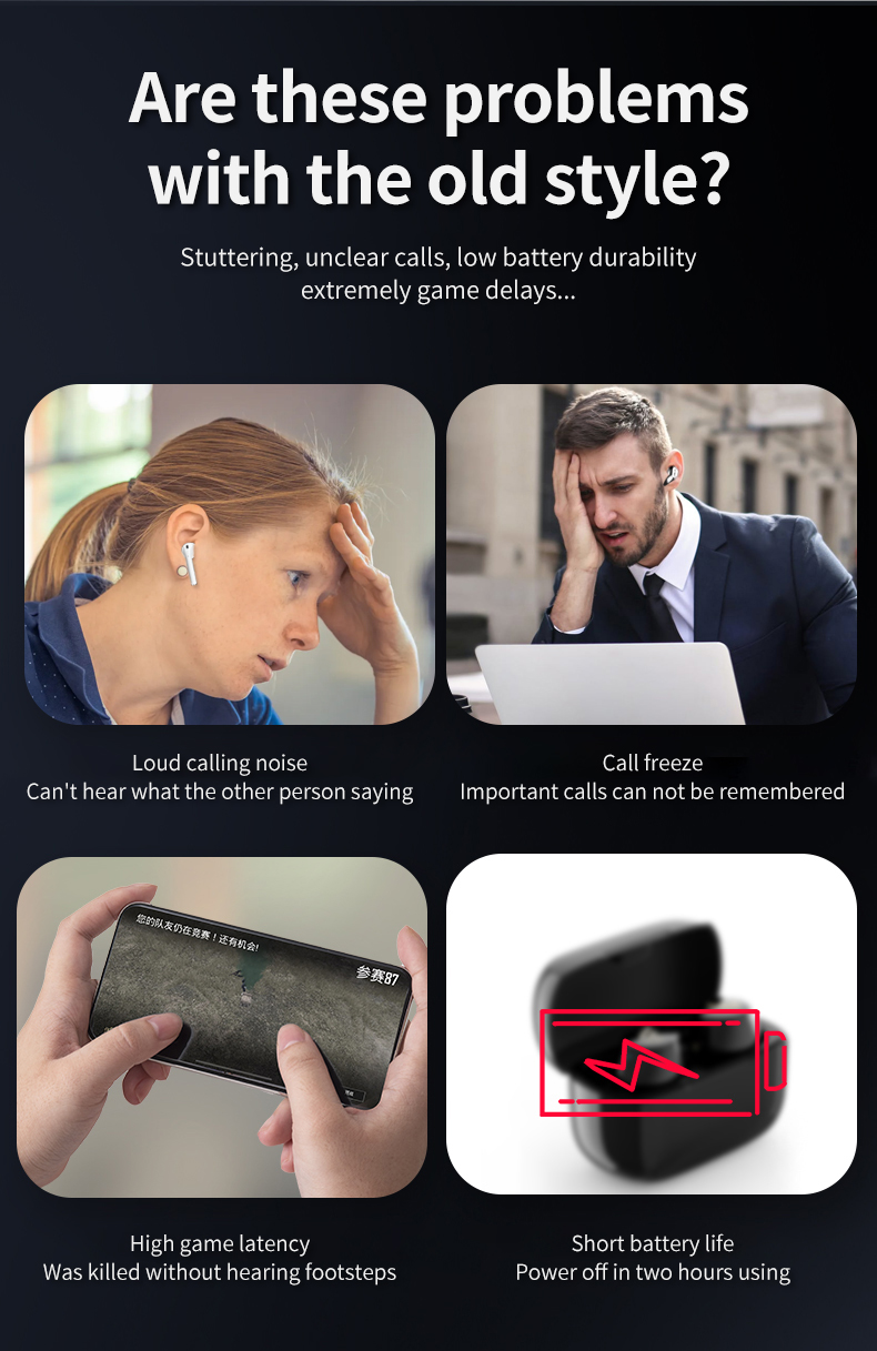 J2 Universal Earphone Headset Business Wireless Mini Earpieces Earbuds Handsfree For Iphone Earphone