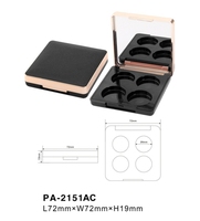 Palette d'ombres à paupières vide 4 puits, étui d'ombres à paupières de luxe, conteneur d'ombres à paupières en plastique, étui d'emballage de cosmétiques