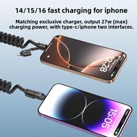 Kabel USB Pengisian Cepat 4 in 1 100W Desain Baru, Dapat Ditarik, Harga Murah, Kabel Transfer Data Premium untuk Ponsel