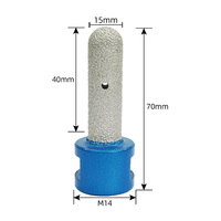 Foret diamanté brasé sous vide FN FN_QHMZZ M14 5/8-11 pour gravier 46 #   Fraise à tête ronde pour chanfreiner les bords