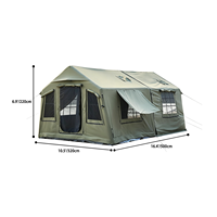 16 ㎡   Tente gonflable, 8+8 ㎡   Chambre et salon, auvent occultant 210g TC Coton & 420D, Glamping Mansion