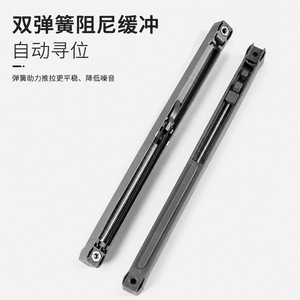 Sliding Door Roller Double Damper Track POM Material With Ball Bearing For <b>Wardrobe</b> <b>Hardware</b> - Product Image 3