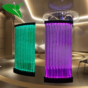 <span class=keywords><strong>Fontaine</strong></span> <span class=keywords><strong>murale</strong></span> à bulles en acrylique, lampes led incurvées <span class=keywords><strong>de</strong></span> couleur changeante, design d'intérieur, 1 pièce - Product Image 1