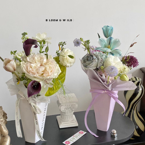 Flower <strong>Box</strong> Hug Bucket Flower <strong>Box</strong> Bouquet Packaging <strong>Box</strong> Materials DIY Flower Arrangement Bag Fresh Flower Tote Bag - Product Image 3