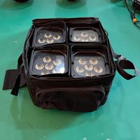 4 Piezas de Luces Par Inalámbricas de Batería RGBAW+UV de 6x18W 6 en 1 con Bolsa, Control Remoto DMX, Iluminación LED para Escenario, para Fiestas de DJ