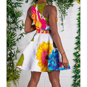 Vestido <span class=keywords><strong>africano</strong></span> con estampado de cera para mujer, traje <span class=keywords><strong>africano</strong></span> personalizado con estampado de cera - Product Image 4