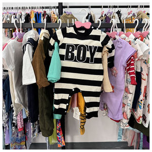 Lots en gros unisexes de vêtements haut de gamme pour bébés garçons, style mode, nouvelle collection, ensemble combinaison pour enfants, blanc - Product Image 1