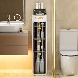Meuble <span class=keywords><strong>de</strong></span> <span class=keywords><strong>rangement</strong></span> étroit pour <span class=keywords><strong>salle</strong></span> <span class=keywords><strong>de</strong></span> <span class=keywords><strong>bain</strong></span> avec tiroirs, tour <span class=keywords><strong>de</strong></span> <span class=keywords><strong>rangement</strong></span> pour espaces étroits, chariot roulant en plastique pour buanderie, cuisine - Product Image 4