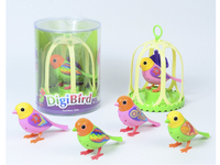 À piles en plastique drôle enregistrement sonore Digi oiseau musique Animal électrique enfants oiseau jouet