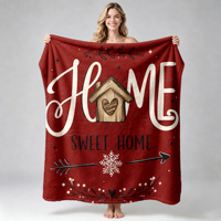 Couverture en flanelle pour arbre de Noël, couverture polaire douce, couverture d'hiver pour la maison, décoration de Noël, impression personnalisée, vente en gros OEM
