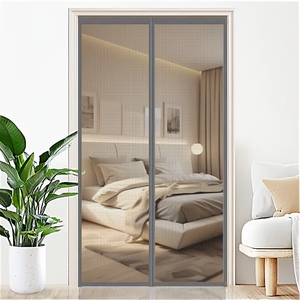 Pantalla magnética de poliéster para insectos, puerta suave, cortina antiinsectos, <span class=keywords><strong>tela</strong></span> de malla de diamante, cortinas de <span class=keywords><strong>mosquitera</strong></span> para insectos - Product Image 1