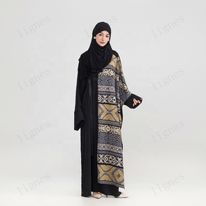 Venta al por mayor <span class=keywords><strong>de</strong></span> vestidos largos lisos <span class=keywords><strong>de</strong></span> alta gama para mujeres musulmanas. Elegantes vestidos largos <span class=keywords><strong>de</strong></span> Abbas multicolores impresos digitalmente. - Product Image 2