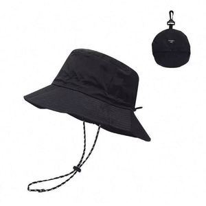 Waterproof Polyester Foldable Bucket <b>Hat</b> <b>for</b> Children Outdoor Use Packable Fishing <b>Hat</b> Chin Strap Storage Pouch <b>for</b> Travel - Product Image 6