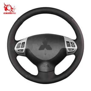 อุปกรณ์ตกแต่งภายนอกรถยนต์อื่นๆ ปลอกหุ้มพวงมาลัยแบบเย็บมือ ดีไซน์เนอร์หุ้มหนังสำหรับรถยนต์มิตซูบิชิ RVR โคลท์ ASX สปอร์ต - Product Image 2