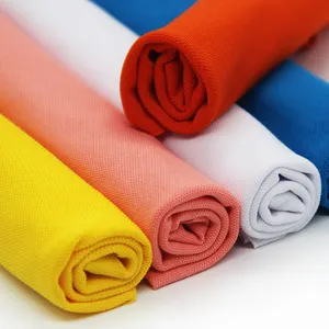 175 GSM Medium Weight 40% Cotton 60% Polyester 40s Cotton Single Pique Fabric