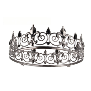 Grande Couronne Métallique Style Médiéval Antique Couronne de Roi Tiare de <span class=keywords><strong>Prince</strong></span> Accessoires de Mariage et d'Halloween - Product Image 5