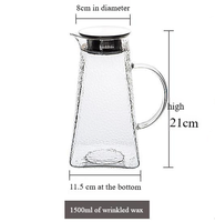 Carafe à jus en verre borosilicate moderne et écologique, résistante à la chaleur, pour boissons familiales et thé