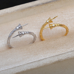 S925 <b>Silver</b> Double <b>Bead</b> Ring DIY Open 7-8 Ring with Empty Stand 5815 <b>Bead</b> Caps for Jewelry Making - Product Image 3