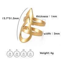 Bagues magiques Myshape pour femmes et hommes, bagues punk en acier inoxydable couleur or, bijoux gothiques sorcellerie, cadeau de la Saint-Valentin 2024