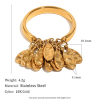 Bague globe Small World en acier inoxydable, bijoux minimalistes tendance pour femmes, hypoallergénique, respectueux de la peau