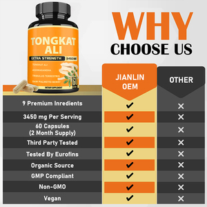 OEM ODM Healthcare Tabletten Pillen Verschiedene Bio Vegan Natural Extract Wurzel Tongkat Ali Kapseln - Product Image 6