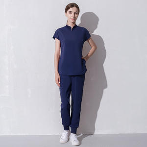 Nouvelle combinaison de gommage <span class=keywords><strong>en</strong></span> <span class=keywords><strong>pharmacie</strong></span>, uniforme médical, fournitures de clinique dentaire, chemise + pantalon de gommage pour femmes, vêtements de travail vétérinaire du Service de santé - Product Image 3
