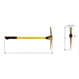 AMPCO - NK3000A Pic ferroviaire, Aluminium Bronze - EAN 7630027464146 NON-SPARKING PICKS, FOURCHES ET PELLES - Product Image 1