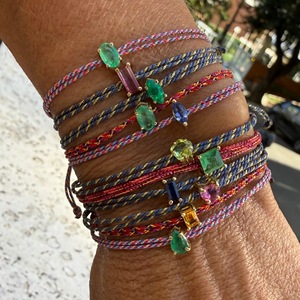 Pulsera de <span class=keywords><strong>la</strong></span> <span class=keywords><strong>Amistad</strong></span> Estilo Bohemio, Pulsera de Playa Ajustable y Apilable de Cuerda Tejida Multicolor para Mujer - Product Image 1
