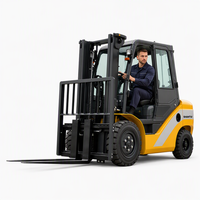 Forklift Diesel Shantui 3 Ton SFD30 4m Triplex Full Free Mast 1070mm Garpu 122mm Lebar Ban Solid ISUZU C240 500mm Load Centre