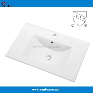 Lavabo de Baño Moderno y Ecológico de Cerámica Blanca Esmaltada Lisa de Alta Calidad Cupc de 750 mm - Product Image 4