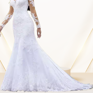 Venta al por Mayor de Vestidos de Novia de Encaje Blanco para Mujer 2023, Elegantes Vestidos de Novia para Mujer 2022 - Product Image 6